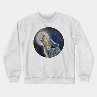 Wolf and the moon Crewneck Sweatshirt